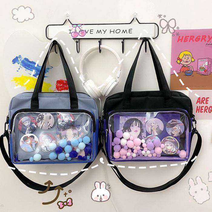 PROMO Itabag Selempang Kartun Transparan Untuk Badges Tas Kuliah