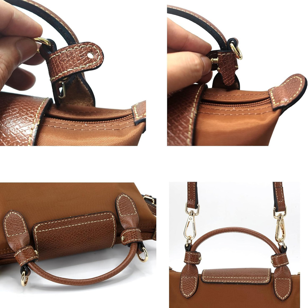 Mini Bag Leather Shoulder Strap Kit Fit for Longchamp Mini Bag