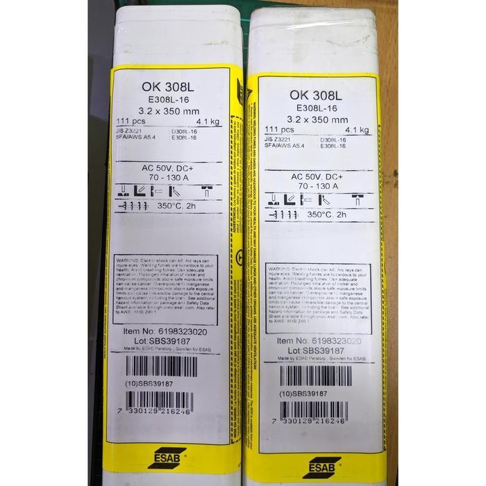 ESAB OK308L OK 308L Kawat Las AWS E308L-16 Pack 9kg - 12,3kg
