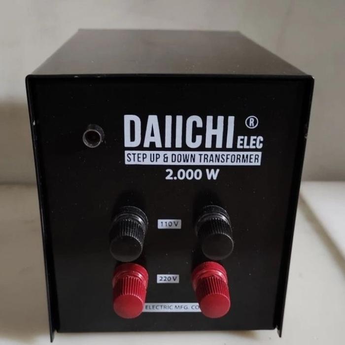 DISKON Trafo Step Down & Up 2000 Watt Transformer Merk DAIICHI