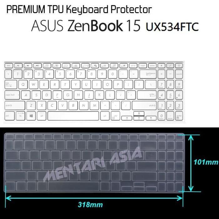 BERKUALITAS Keyboard Protector ASUS ZenBook 15 UX534FTC - PREMIUM TPU Clear