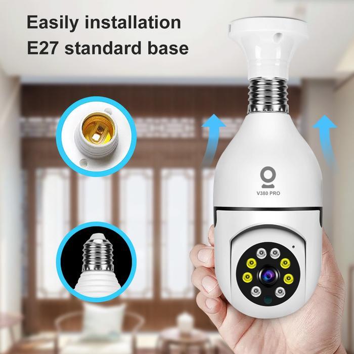 Premium Cctv V380 Pro Kamera Y02 4Mp Cctv Indoor Kamera Cctv Kecil Terhubung Ke Hp Smart Wifi