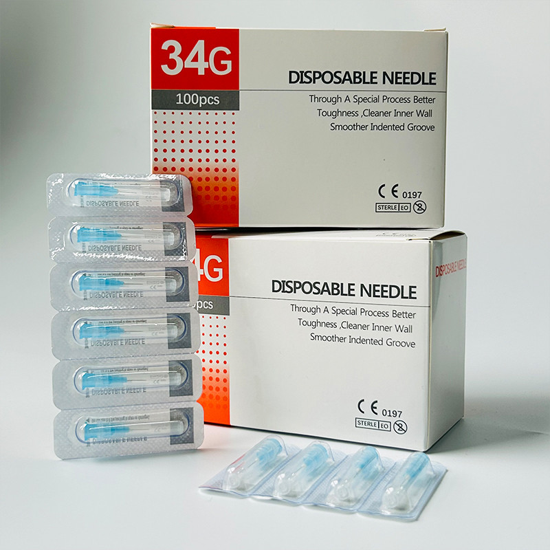 New Packaging 34g 8mm Beauty Disposable Syringe Filler Safety 34G Needle