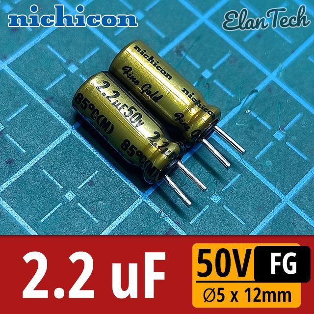 Terbaru Elco 2.2Uf 50V Nichicon Fg Gold 2.2 Uf Kapasitor Capacitor Elantech