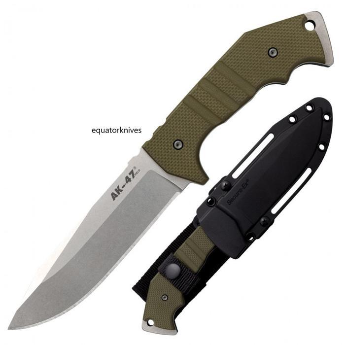 CS14AKA Cold Steel AK-47 Field Knife CPM-3V Stonewashed Blade