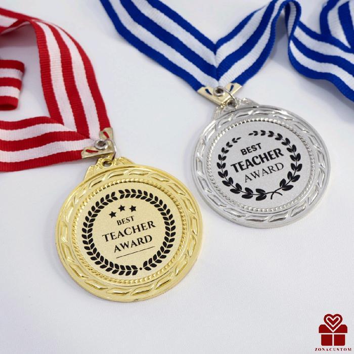 Medali Logam Custom - Medali Penghargaan - Medali Guru - Kado Hari Guru - Medali Kelulusan - Medali