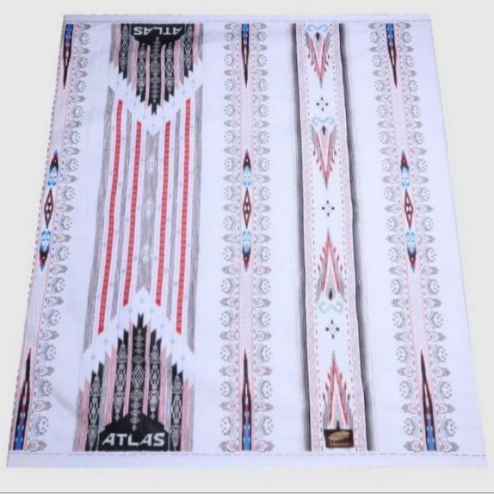 IA300 SARUNG ATLAS BHS Putih Kmbang Katun Pria Santri Kain Nyaman Hitam Batik Original Terbaru Motif