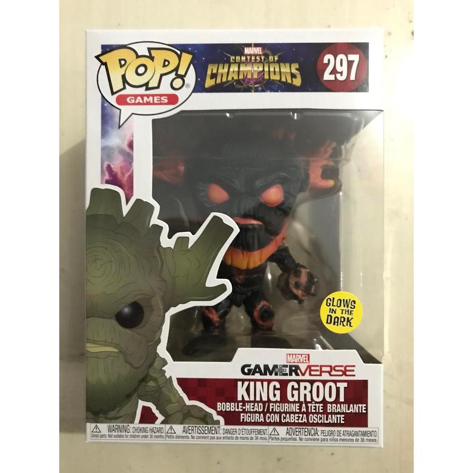 FUNKO POP MARVEL: CONTEST OF CHAMPIONS- KING GROOT (GLOW IN THE DARK)