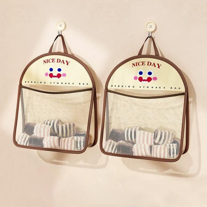 Tas Jaring Gantung Serbaguna Keranjang Penyimpanan Transparan Tempat Mainan, Kaus Kaki, Bra &