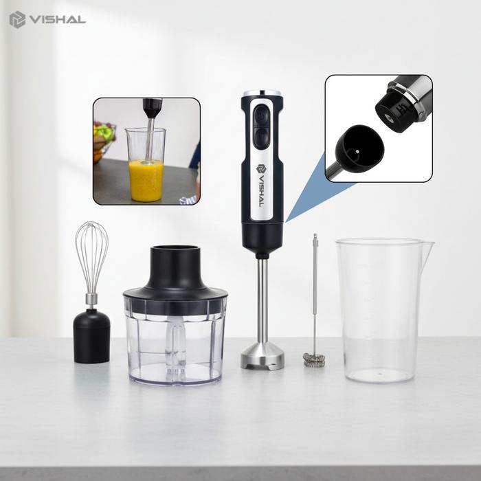 Vishal Hand Blender 5In1 Multifungsi Dapur Blender Tangan Kuat 220W Food Grade Cocok Untuk Ibu Rumah