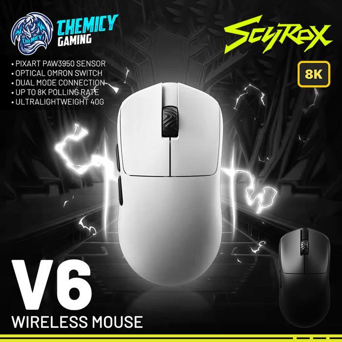 Terlaris Scyrox V6 / V-6 8K Ultra-Lightweight Wireless Gaming Mouse