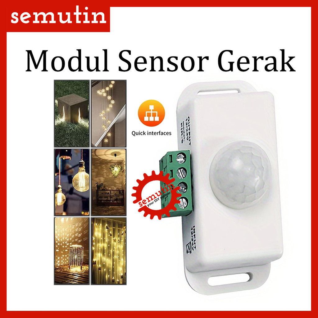 Sensor Modul Gerak PIR DC 12V 24V AL63 SM / Motion Sersor Detector LED Pengontrol Sakelar Induksi / 