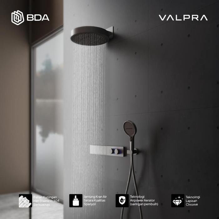 TOTO indonesia Valpra Shower Set Panas Dingin Kuningan Concealed Tanam Dinding & Shower Tiang Column