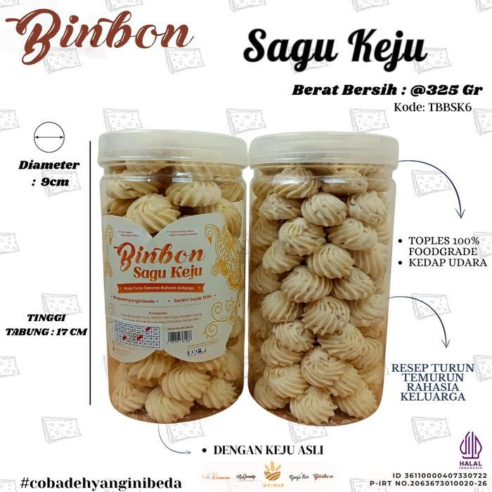 Terlaris Binbon Sagu Keju - Saju - Kue Sagon Keju @325 Gr / Pcs - Snack - Camilan Kekinian Halal