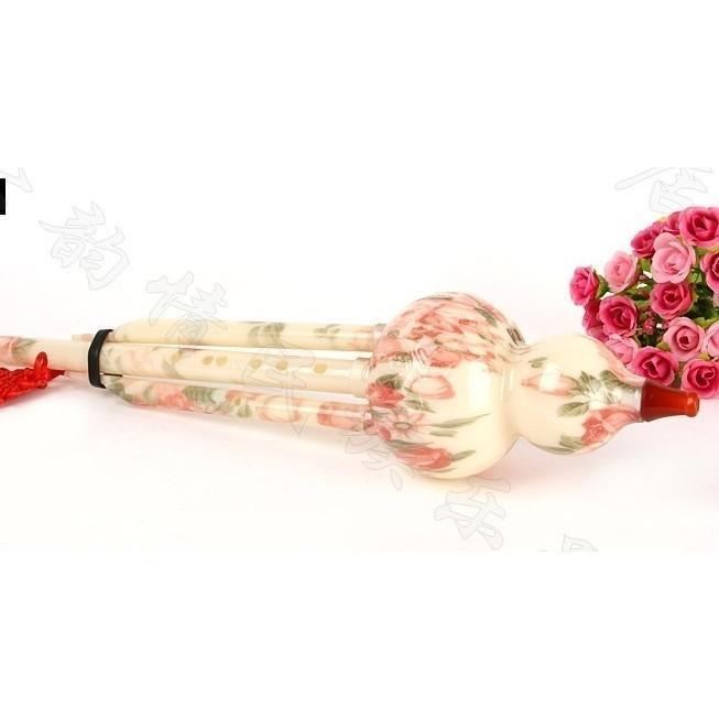 2025Blue And White National Musical Instrument Musical Instrument Hulusi Hulusi Shipping Beginner