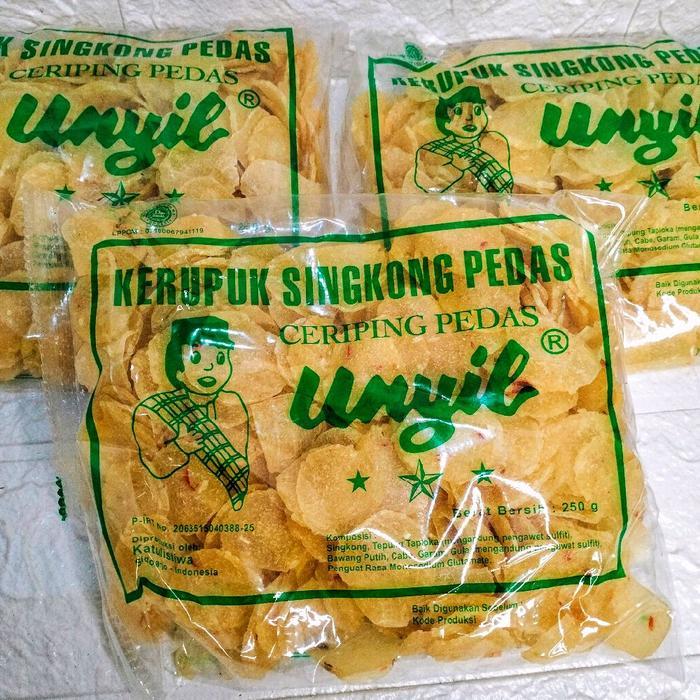 1 Kg Kerupuk Unyil Pedas / Ceriping Pedas / Kerupuk Mentah / Unyil