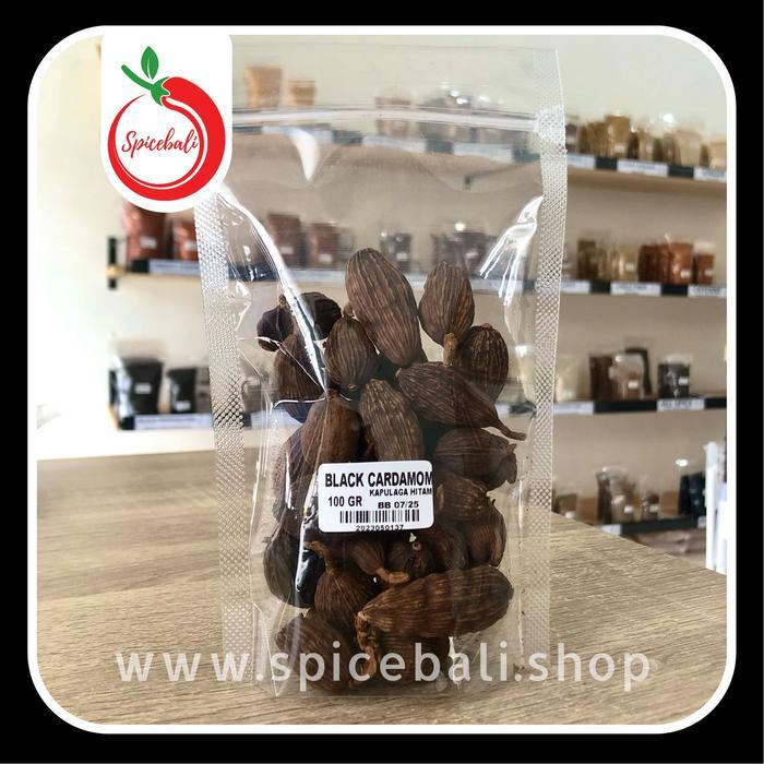 Radiateshop- 50 Gr Black Cardamom / Kapulaga Hitam Utuh / Kapool / Cao Guo