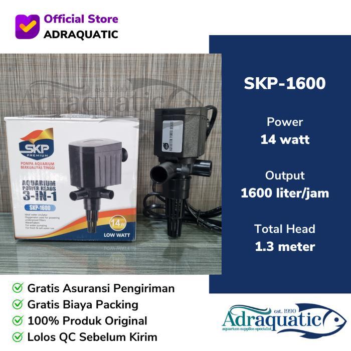 SKP-1600 POWER HEAD SUBMERSIBLE PUMP POMPA AIR CELUP FILTER AQUARIUM