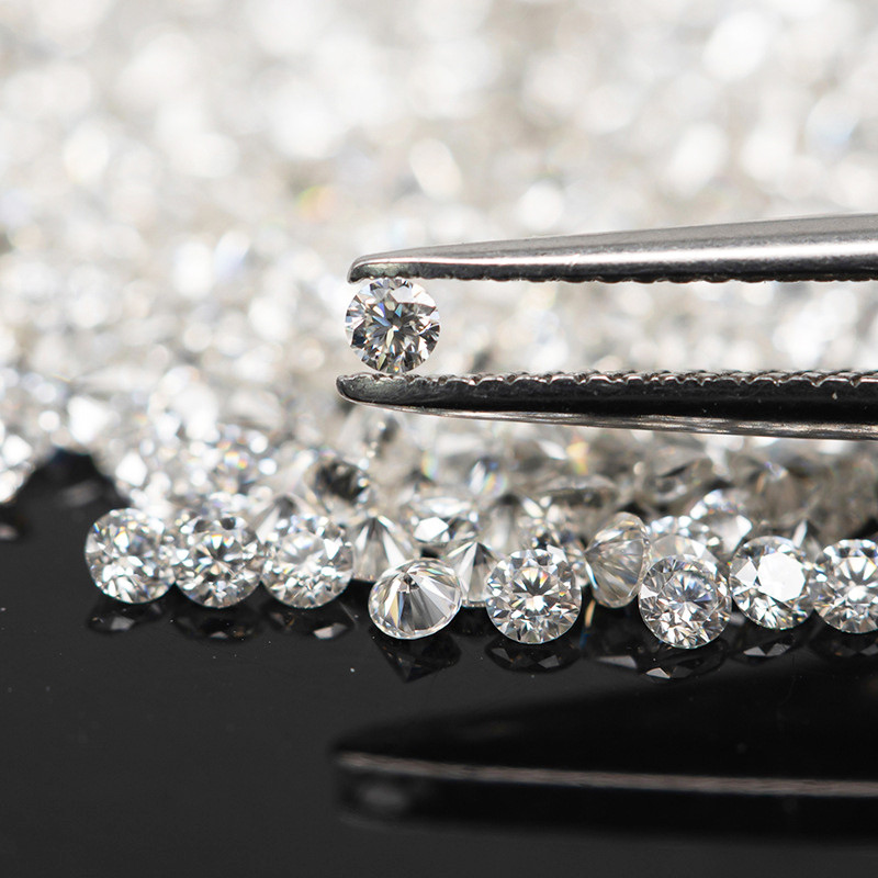 Wholesale 1.0ct Small Sizes Loose Moissanite Stone 0.8mm-3mm D Color VVS1 Lab Grown Black Moissanite