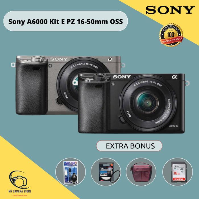 Sony A6000 Kit 16-50Mm Oss Kamera Mirrorless A6000 Paket Original Terbaru !!!