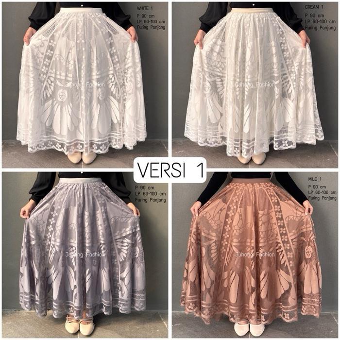 Queen - Rok Brukat Lace Panjang Premium Import