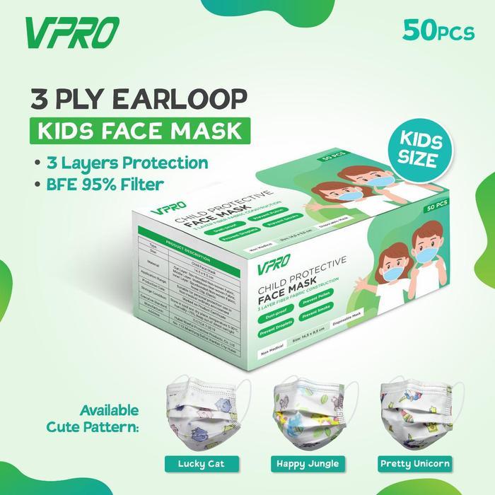 masker vpro anak mask isi 50 ea