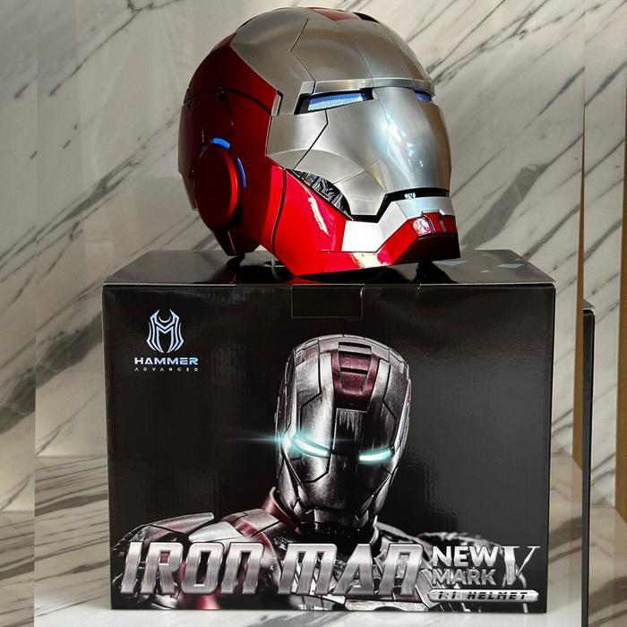 Promoo Iron Man Mark 5 Mk V Helmet 1:1 Hammer Advanced Wearable Voice Command