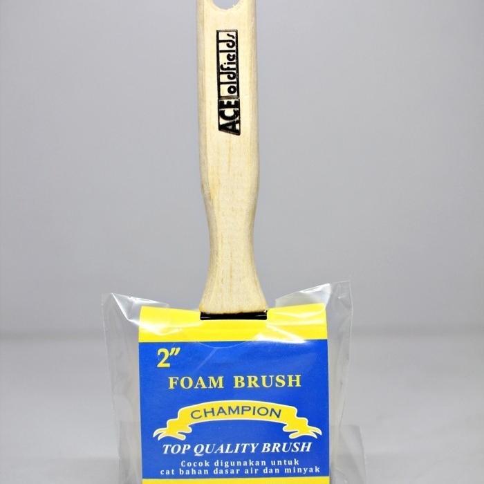 Kuas Cat Berkualitas Kuas Busa Spon Foam Brush 2 Inch Ace Solventbase Waterbase Kuas Cat Halus Dan