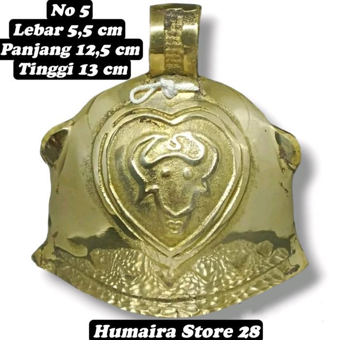 Official Kluntung Gentho Sapi Bel Pintu Pagar Lonceng Rumah Klontongan Sapi Bandul Besi Gold Antik