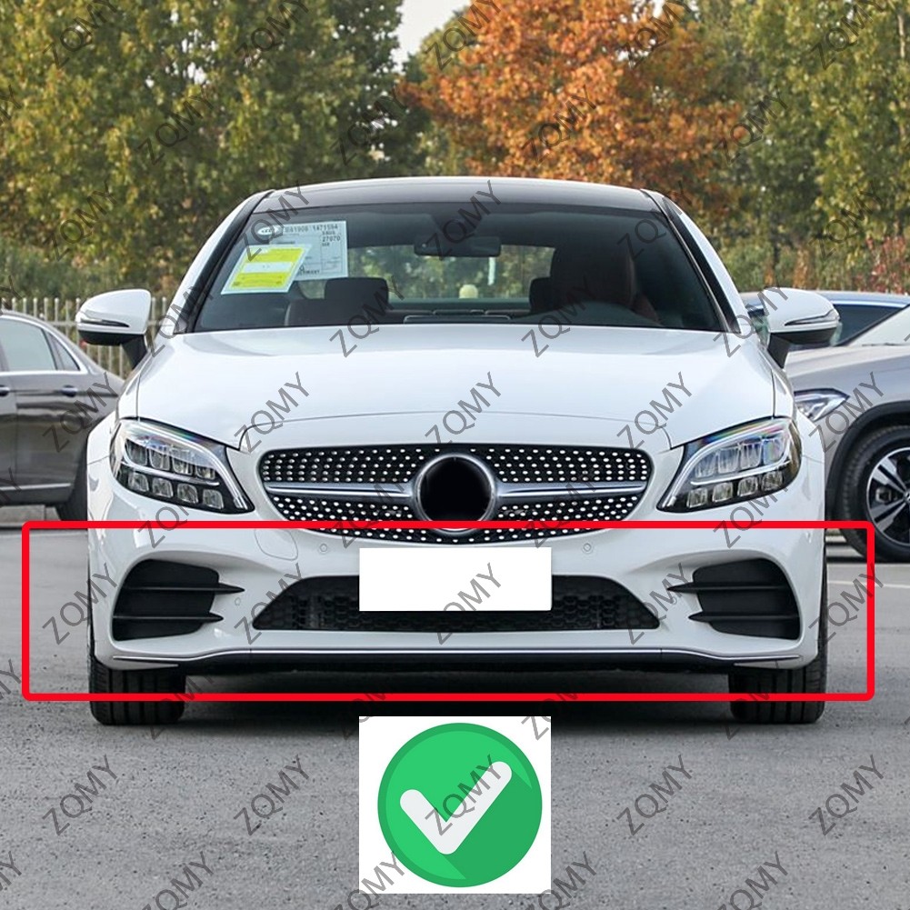 3PCS CAR FRONT SPLITTER SPOILER DIFFUSER LIP FOR MERCEDES BENZ C CLASS W205 C205 2019 2020 2021