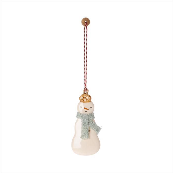 Maileg Metal Ornament, Snowman - Green