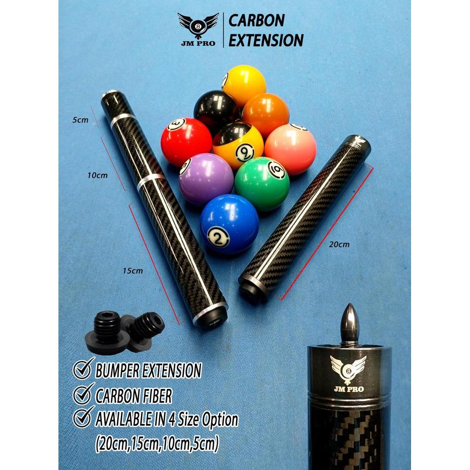 JM PRO Extention Carbon Stick Billiard Joint Bullet Predator Fury Nebula Mezz CP1