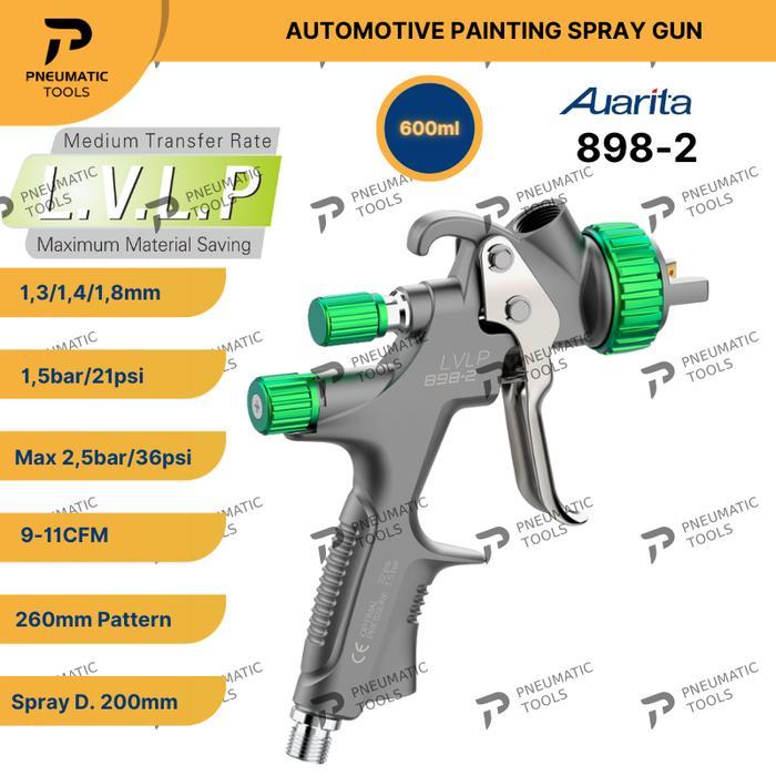 READY Spray Gun AUARITA 898-2 LVLP - Automotive Painting Spray Gun - GRAY