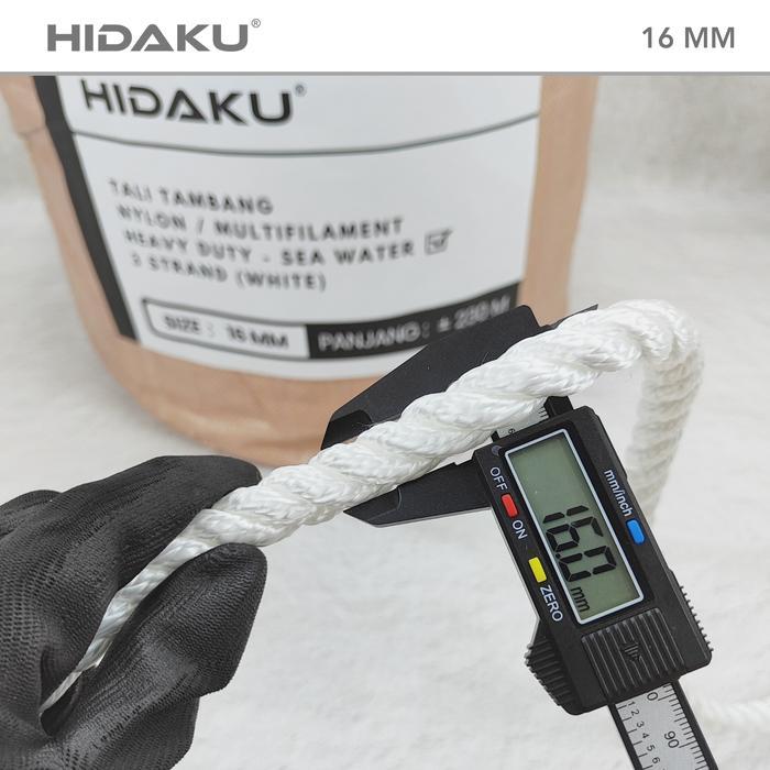 HIDAKU tali tambang nylon 16mm ECERAN / tambang nilon 16mm / Meter