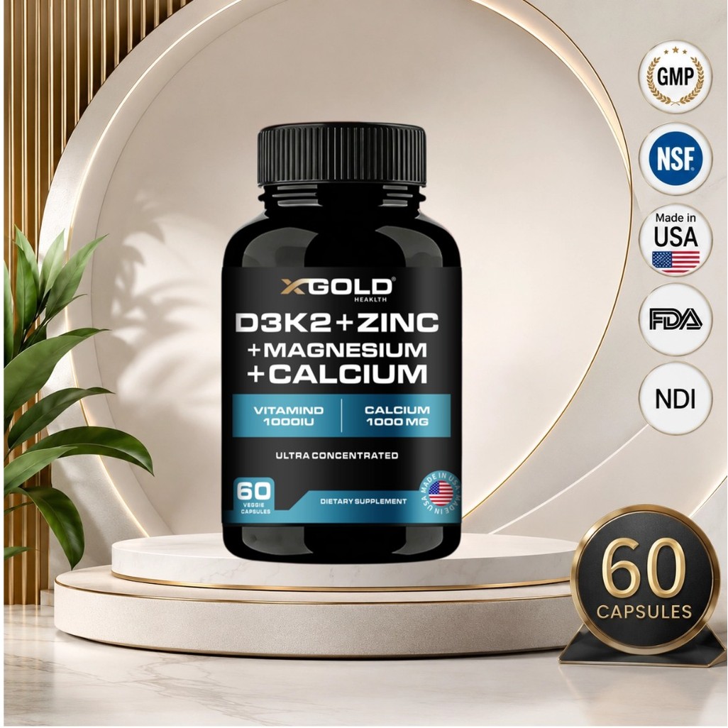 D3K2 + Calcium Magnesium Zinc | Suplemen Vitamin Mineral Harian
