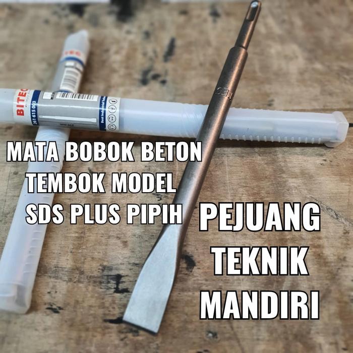 Aldo Mata Bobok Beton Sds Plus Flat Pipih / Mata Chisel Sds Plus Flat