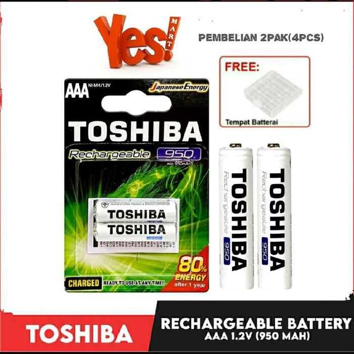Toshiba Baterai AAA A3 950m Recharge