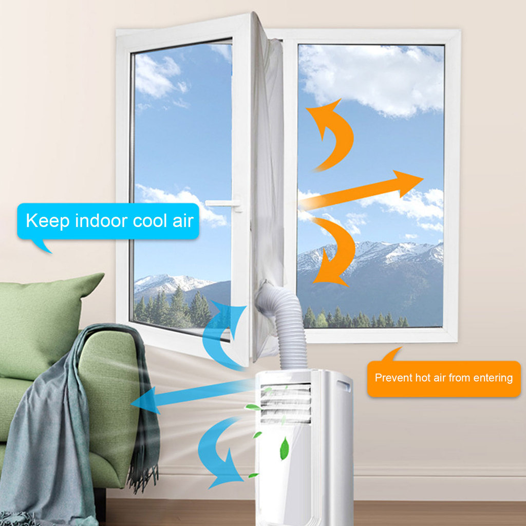 AC Window Frame Sealing Cloth Portable Air Conditioner Window Sealing Cloth AC Window Frame Baffle