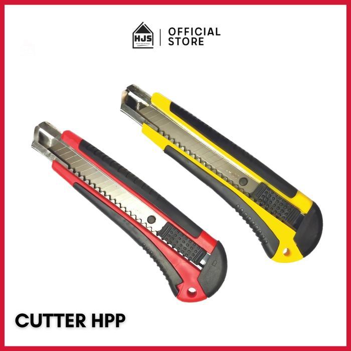 NEW [HJS] Pisau Cutter Besar Tajam Cutter Stainless Ukuran 18mm - Kater ORIGINAL