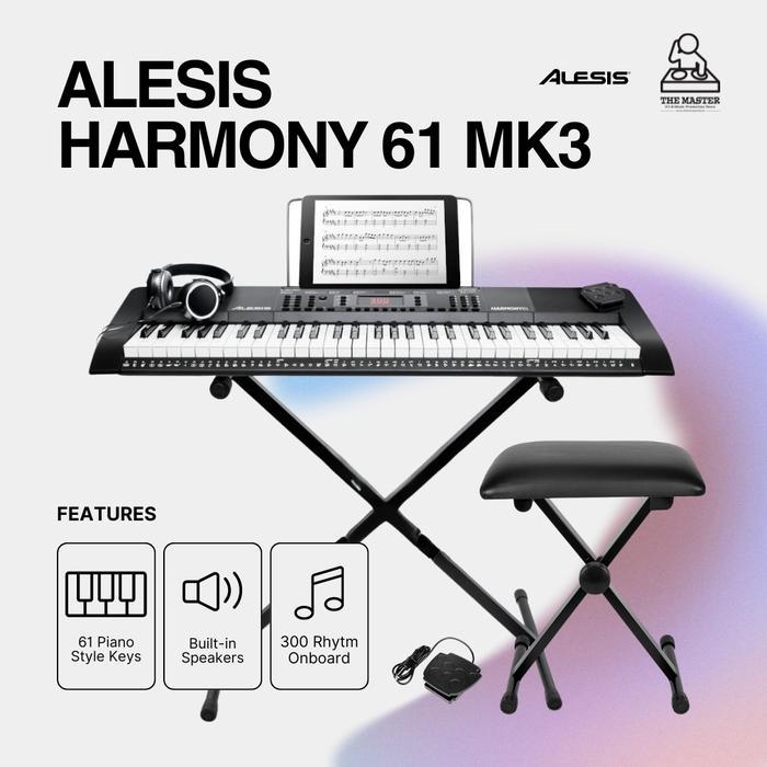 Alesis HARMONY 61 MK3 Portable Keyboard Piano