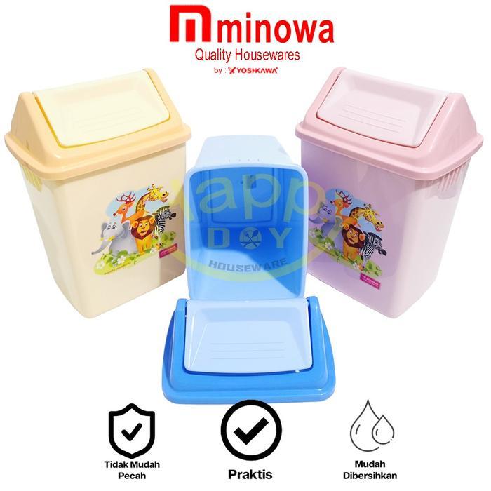 TERLARIS YOSHIKA TEMPAT SAMPAH TUTUP PUTAR SWING MOTIF PI-1015