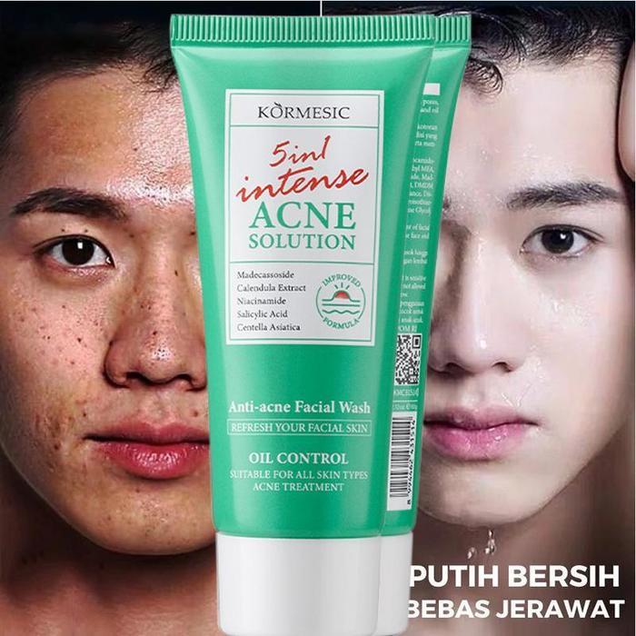 Pembersih Wajah Pria Pembersih Wajah Jerawat 60g Pembersih Wajah Pria Pemutih Wajah Pria Face Wash