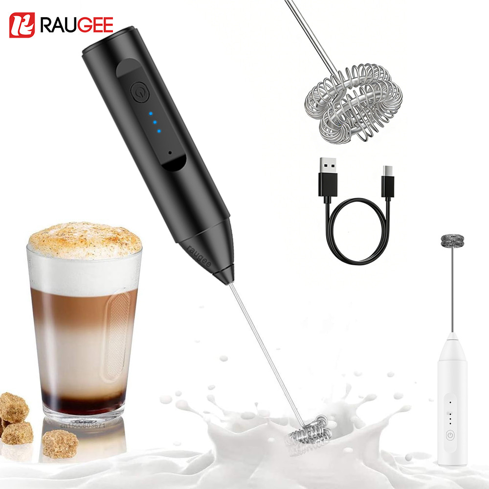 Milk Frother Coffee Whisk Mixer Mini Egg Beater USB Rechargeable Electric Milk Frother Wireless Milk