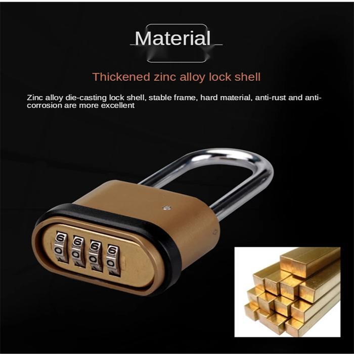 GEMBOK PADLOCK KODE ANGKA KOMBINASI 4 DIGIT ANTI AIR GEMBOK PADLOCK KUNCI UNTUK PAGAR RUMAH ANTI