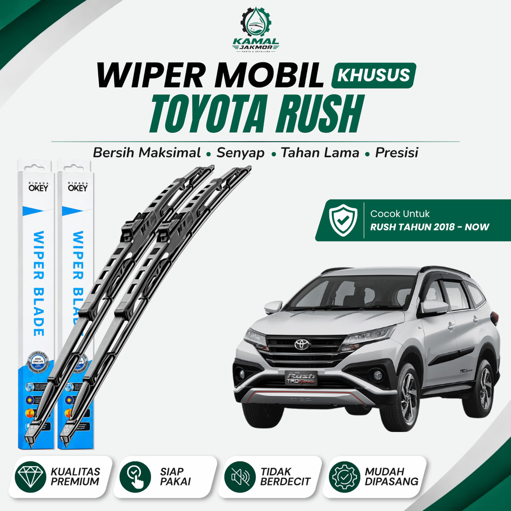 Wiper Toyota Rush 2018-Sekarang Konvensional Kaca Depan Mobil