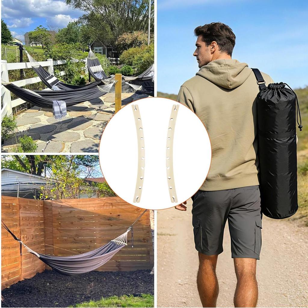 Spreader Bar Hammok Detahable Arhed 2 Piees Hammok Replaement bars For Outdoor Porh Dek Patio