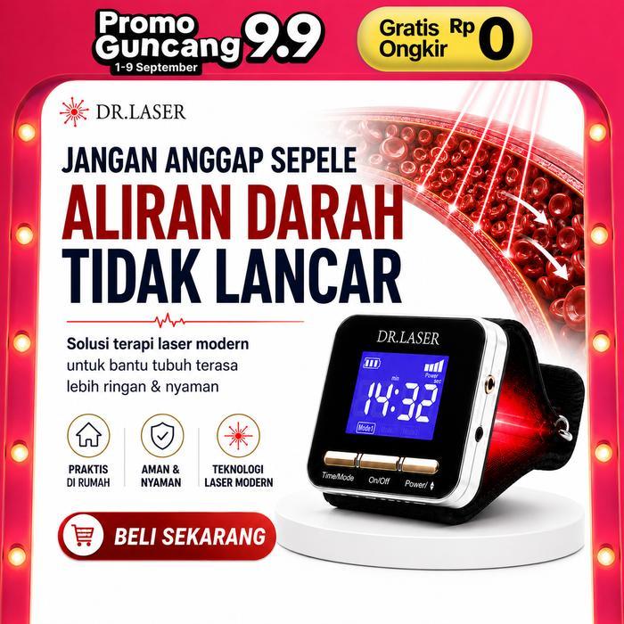 Dr Laser Hi Plus Original Official Gogomall Alat Terapi Laser Bantu Melancarkan Peredaran Darah