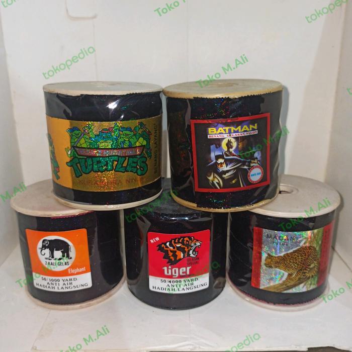 BENANG NILON KELOS HITAM PUTIH KELOS BESAR BENANG LAYANGAN GELASAN