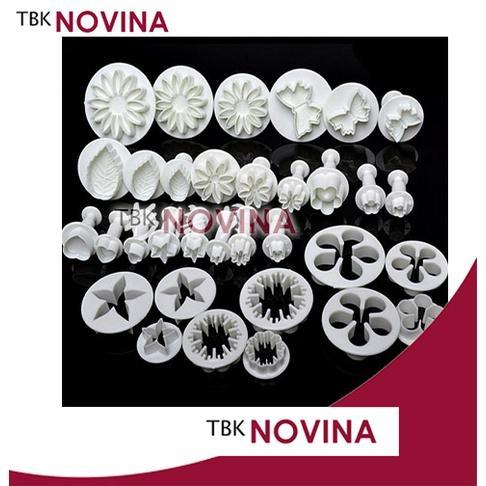 Promo SET 33 PCS CETAKAN FONDANT BUNGA BINTANG / ALAT FONDANT