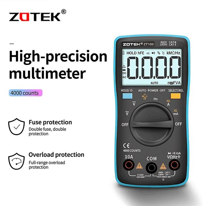 AVOMETER DIGITAL ZOTEK ZT100 / MULTITESTER DIGITAL ZOTEK ZT 100